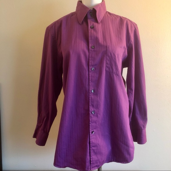 Dolce & Gabbana Other - Dolce & Gabbana Purple Striped Button Up Dress Shirt Size 16/41 Large